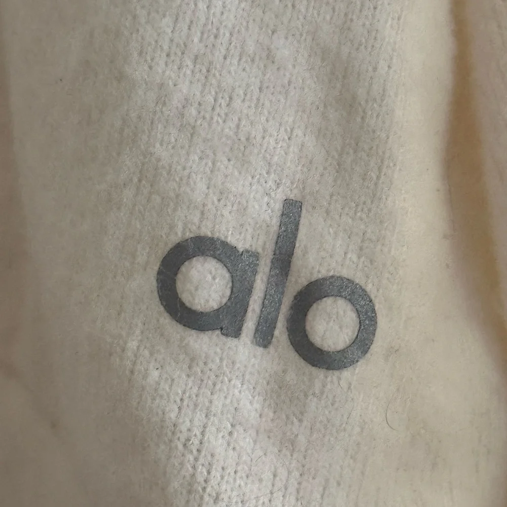 Alo Yoga Soho Hoodie Ivory Cream Sz L | Alolux Soft Minimal No Pocket - Picture 3 of 6